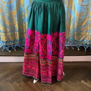 Gorgeous Frida Indian embroidered mirrored skirt